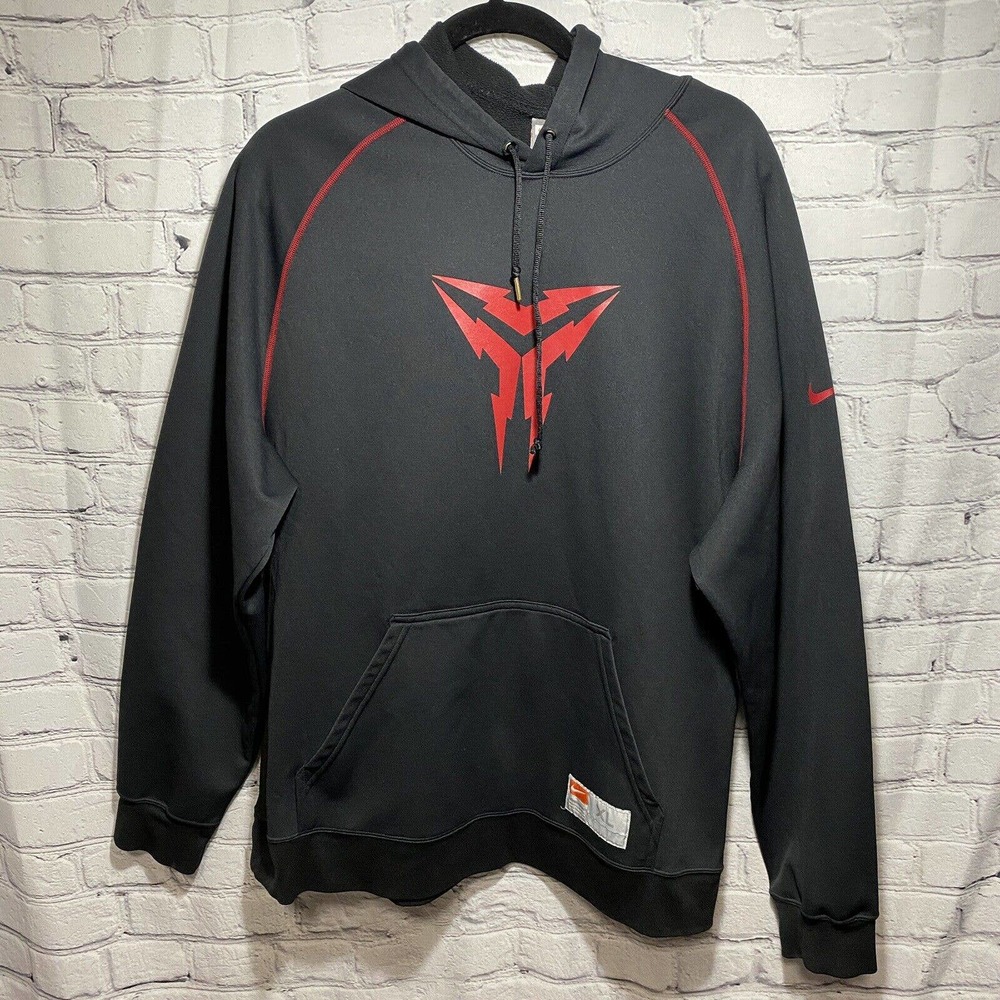 Nike Kobe Bryant Hoodie Size XL Dri Fit Black Red Hooded Sweatshirt Rare